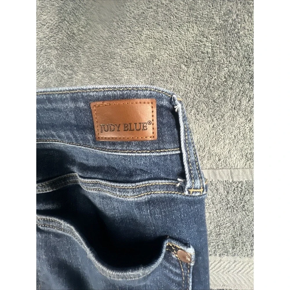 Judy Blue Jeans Women's 16W Blue Denim Boyfriend Distressed Preppy City 34x28 - Picture 8 of 9